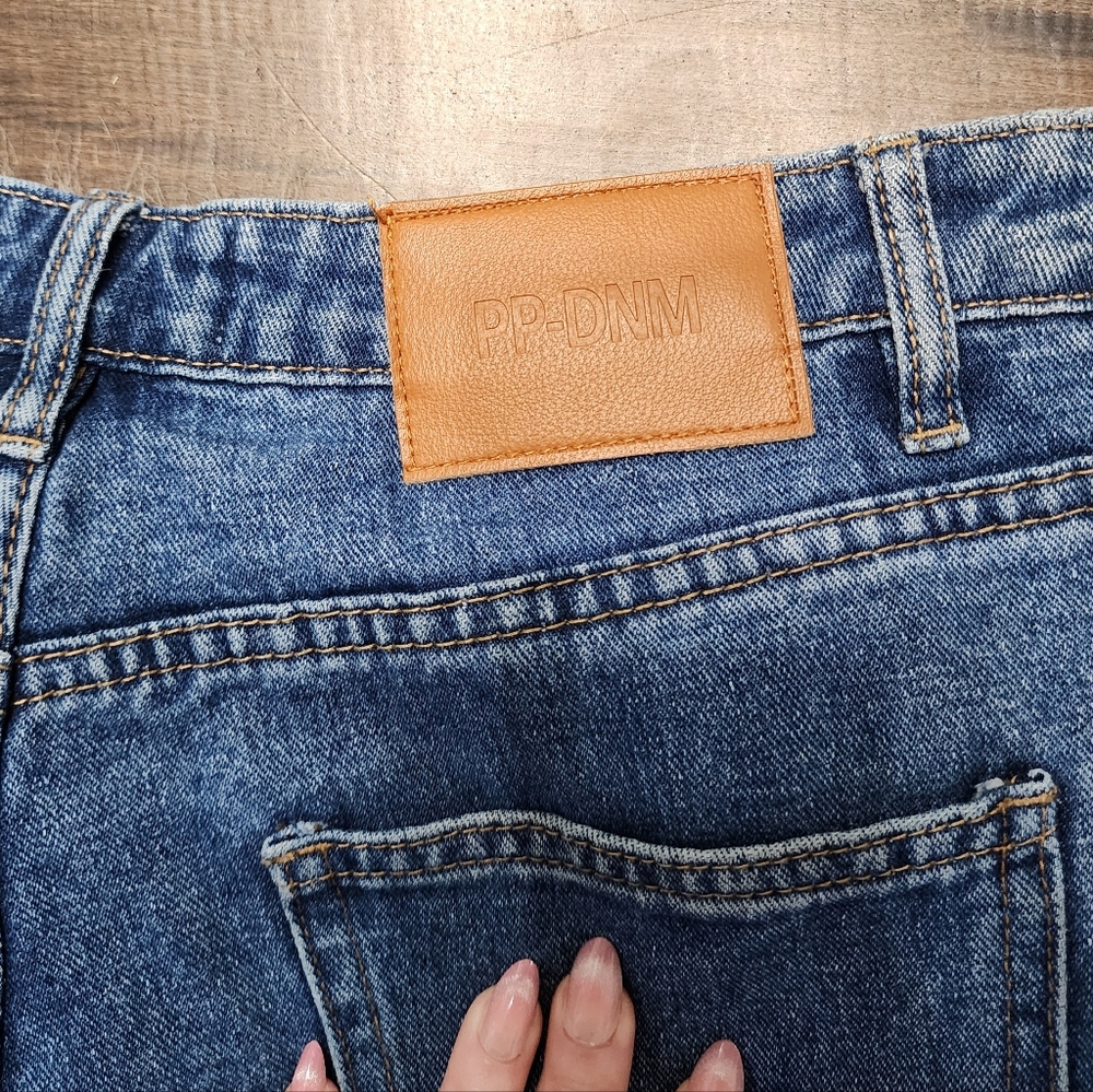 ​Princess Polly Wide Leg Jeans Blue Wash PP-DNM High Rise Size 4 / 36 - Picture 7 of 8